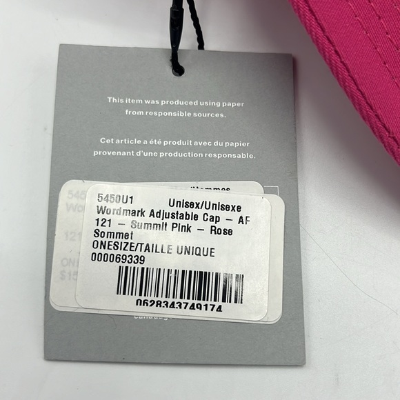 NWT CANADA GOOSE Wordmark Adjustable Cap SUMMIT PINK ONE SIZE UNISEX - Picture 15 of 16